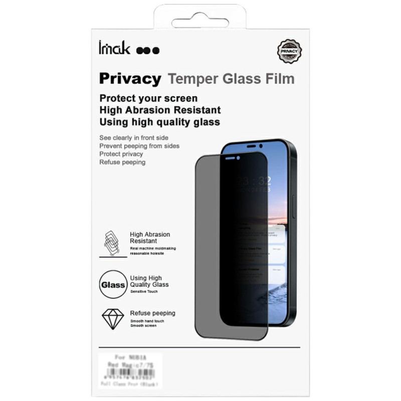 Protection en Verre Trempé Anti-Espion pour Écran OnePlus 15R (déverrouillage par empreinte)