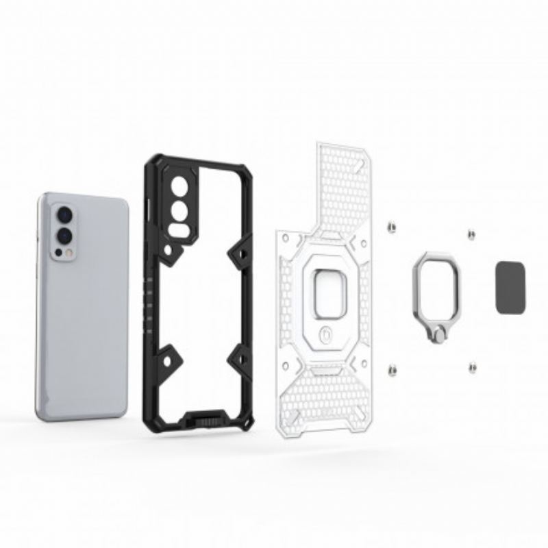 Coque OnePlus Nord 2 5G Nid d'Abeille avec Anneau