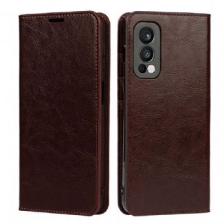 Flip Cover OnePlus Nord 2 5G Cuir Véritable
