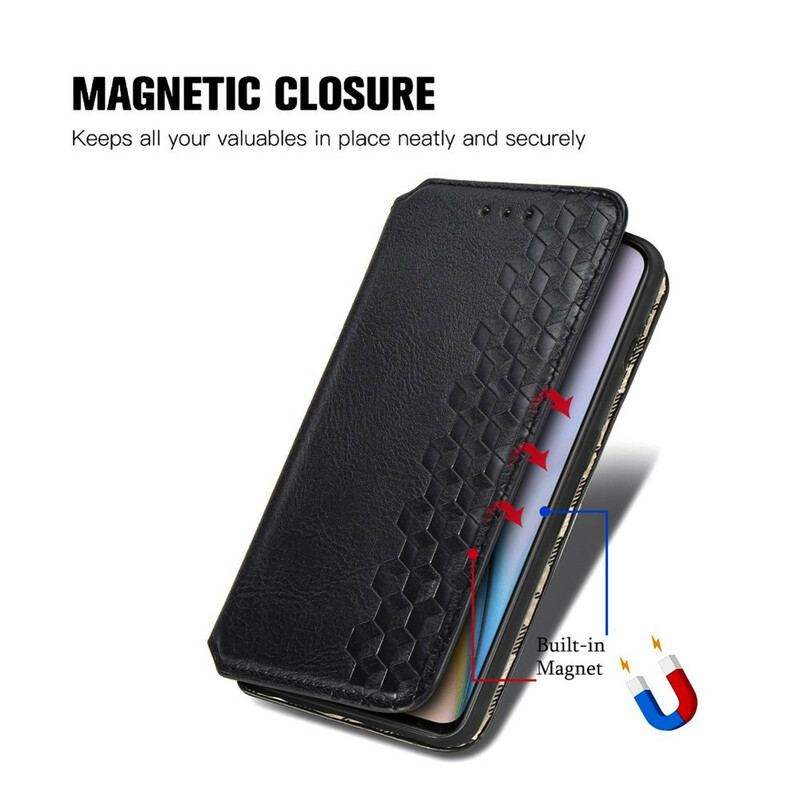 Flip Cover OnePlus Nord 2 5G Effet Cuir Texture Diamant