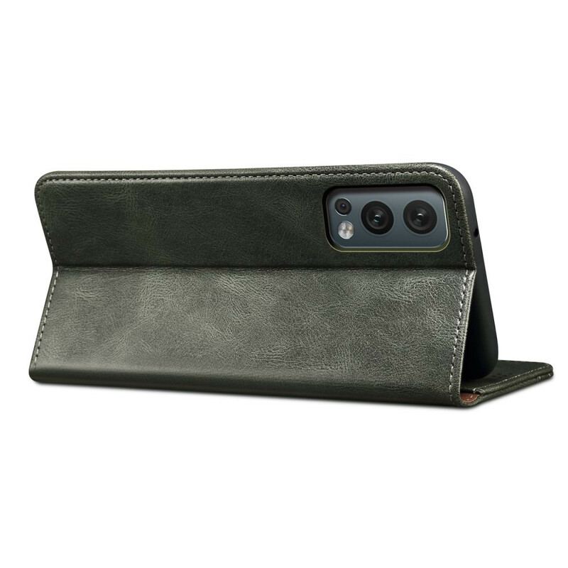 Flip Cover OnePlus Nord 2 5G Simili Cuir Ciré