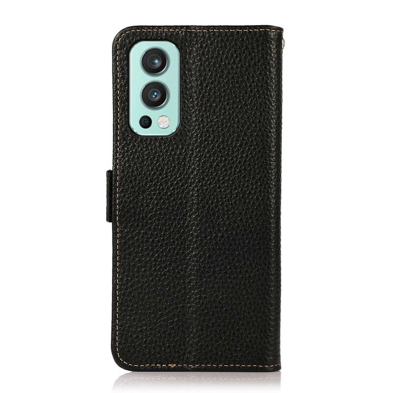 Housse OnePlus Nord 2 5G Cuir Litchi KHAZNEH