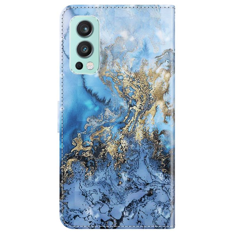 Housse OnePlus Nord 2 5G Marbre Design avec Lanière