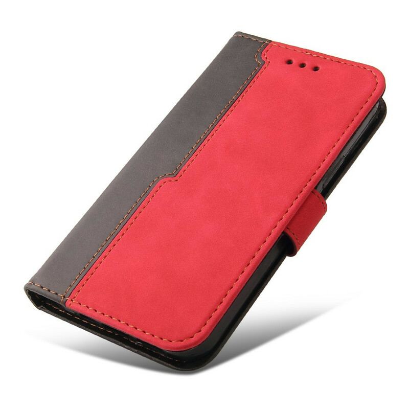 Housse OnePlus Nord 2 5G Simili Cuir Bicolore Coloré