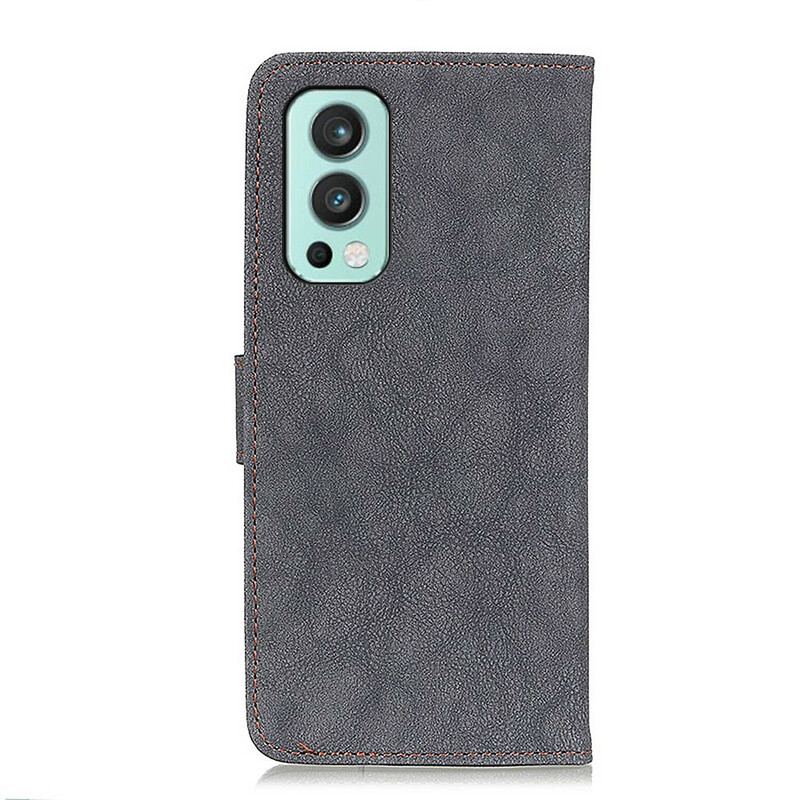 Housse OnePlus Nord 2 5G Simili Cuir Fendu Rétro KHAZNEH