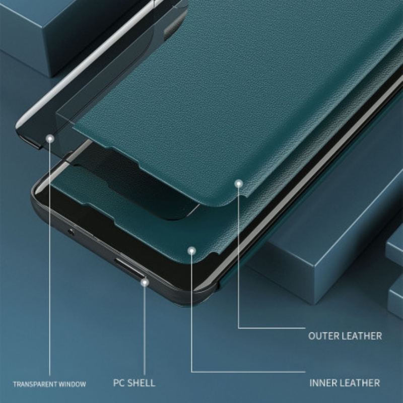 View Cover OnePlus Nord 2 5G Simili Cuir Texturé