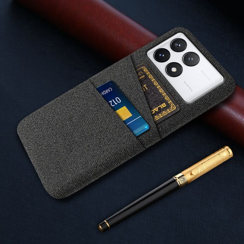 Coque Poco X6 Pro 5G Tissu Porte-Cartes