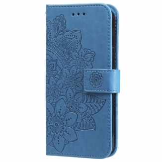 Housse Poco X6 Pro 5G Motif Floral à Lanière