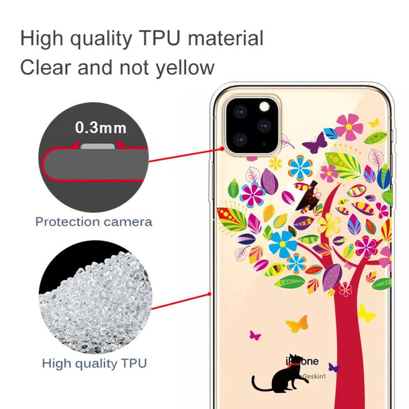 Coque iPhone 11 Pro Chat sous l'Arbre