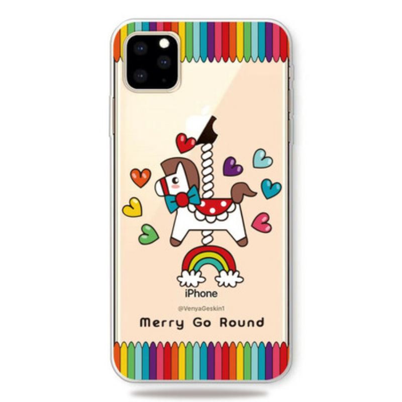 Coque iPhone 11 Pro Cheval et Crayons
