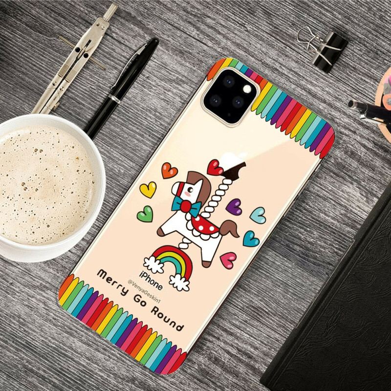 Coque iPhone 11 Pro Cheval et Crayons