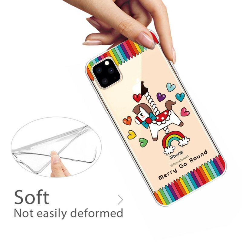 Coque iPhone 11 Pro Cheval et Crayons