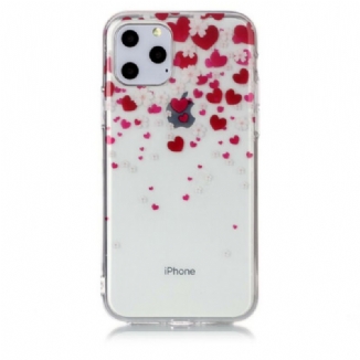 Coque iPhone 11 Pro Pluie de Coeurs
