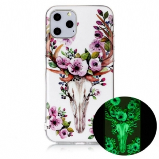 Coque iPhone 11 Pro Wapiti Fleuri Fluorescente