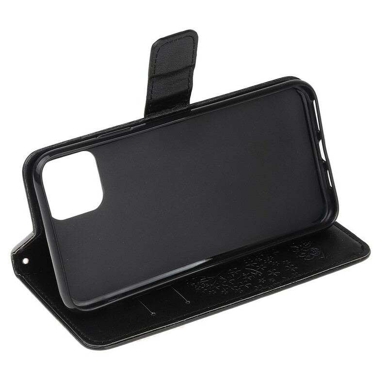Housse iPhone 11 Pro Arbre et Hiboux à Lanière