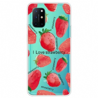 Coque OnePlus 8T Fraise / i Love Strawberry