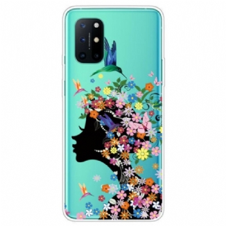 Coque OnePlus 8T Jolie Tête Fleurie