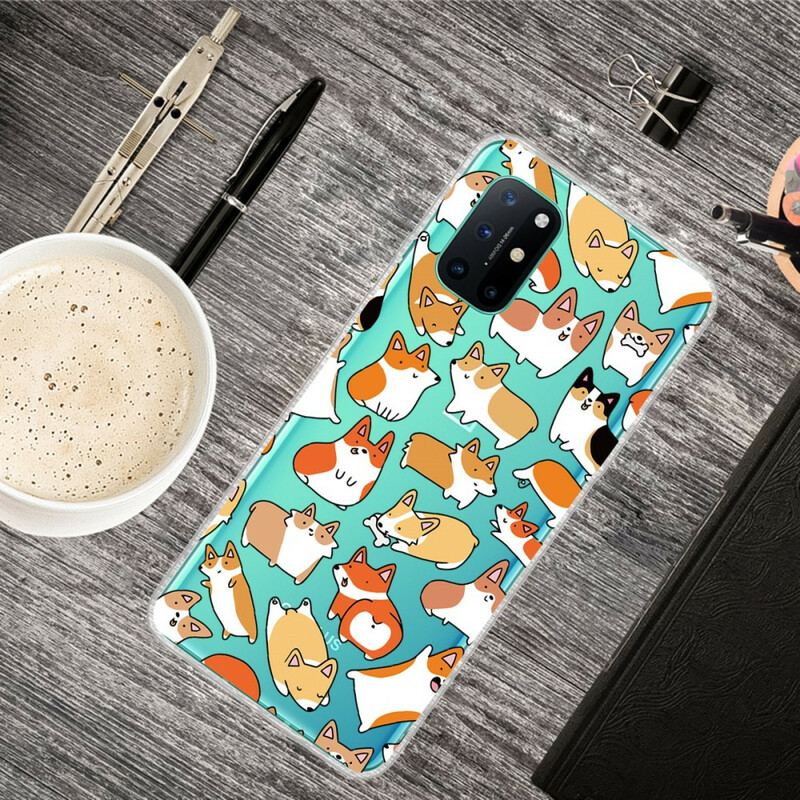 Coque OnePlus 8T Transparente Multiples Chiens
