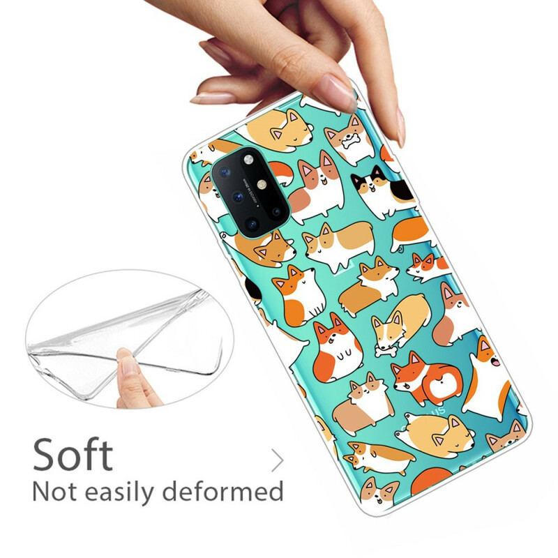 Coque OnePlus 8T Transparente Multiples Chiens