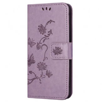 Housse Honor 200 Lite Papillons et Fleurs à Lanière