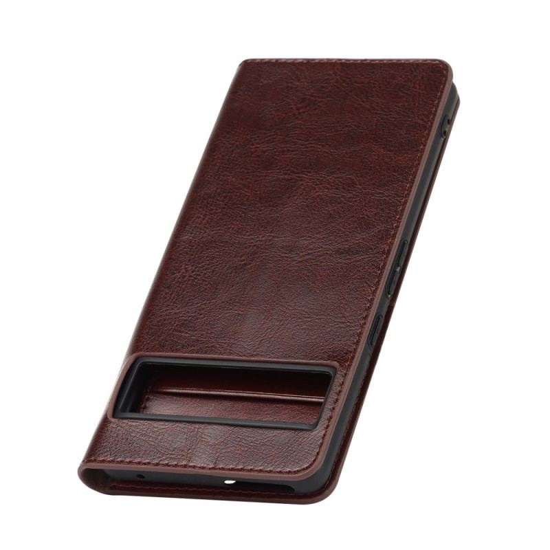 Flip Cover Google Pixel 7 Pro Vrai cuir
