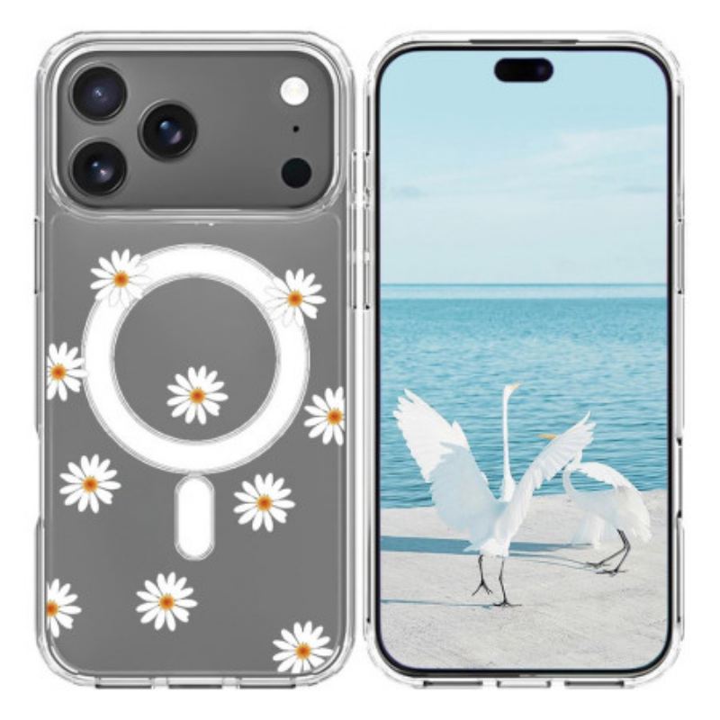 Coque iPhone 17 Pro Max Compatible MagSafe Marguerites