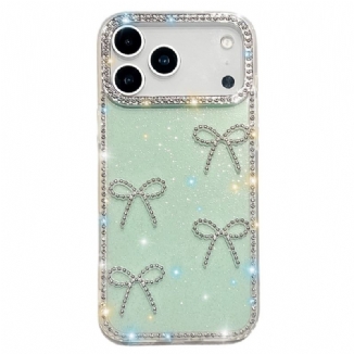 Coque iPhone 17 Pro Max Décoration Papillons et Paillettes