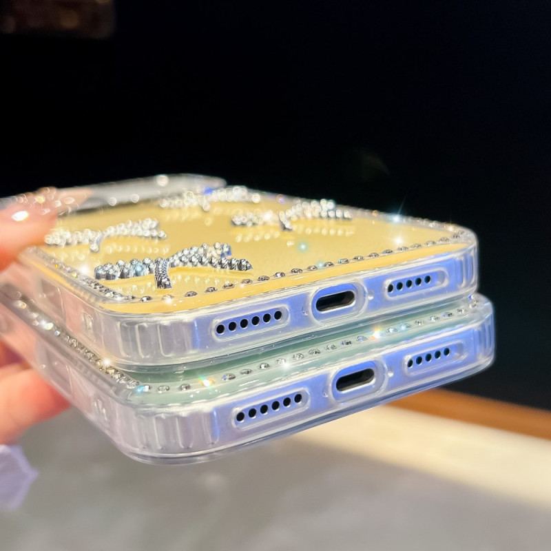 Coque iPhone 17 Pro Max Décoration Papillons et Paillettes