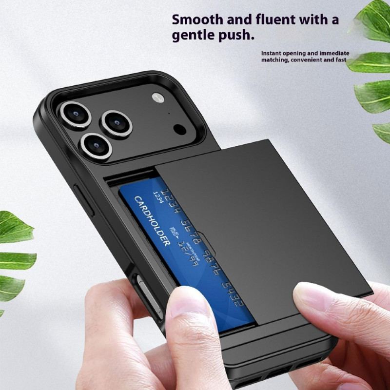 Coque iPhone 17 Pro Max Porte-Cartes Coulissant