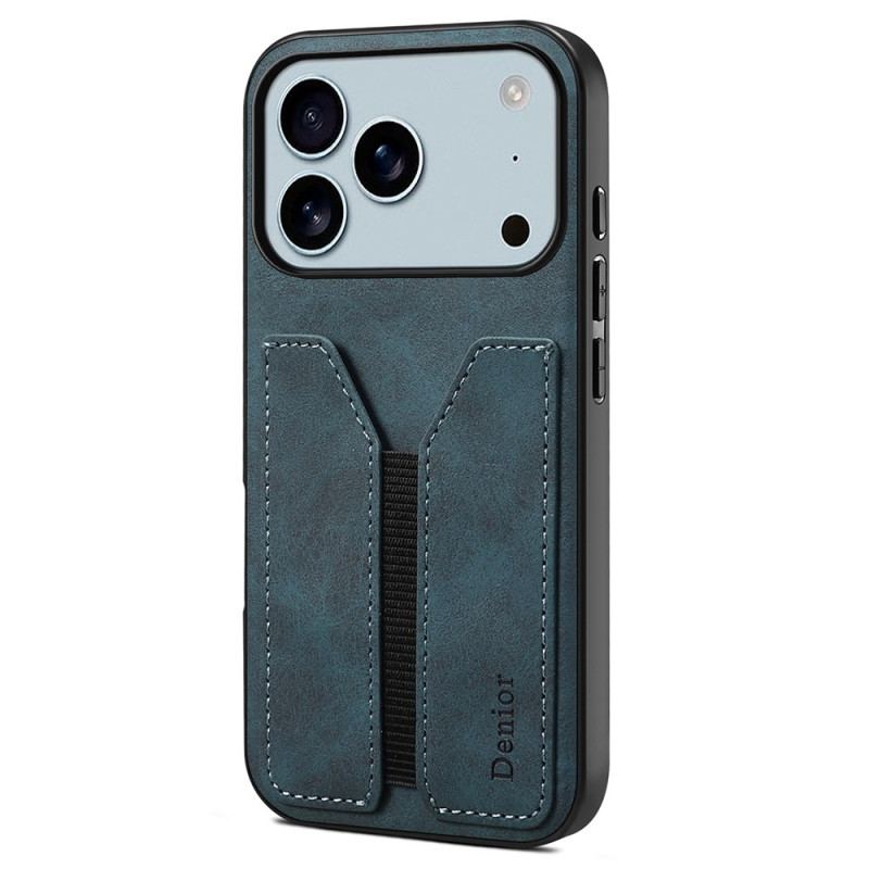 Coque iPhone 17 Pro Max Porte-Cartes Élastique DENIOR