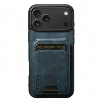 Coque iPhone 17 Pro Max Porte-Cartes Texture Ciré SUTENI