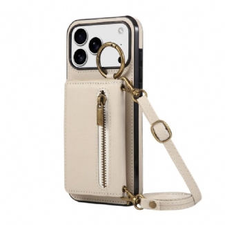 Coque iPhone 17 Pro Max Portefeuille et Bandoulière