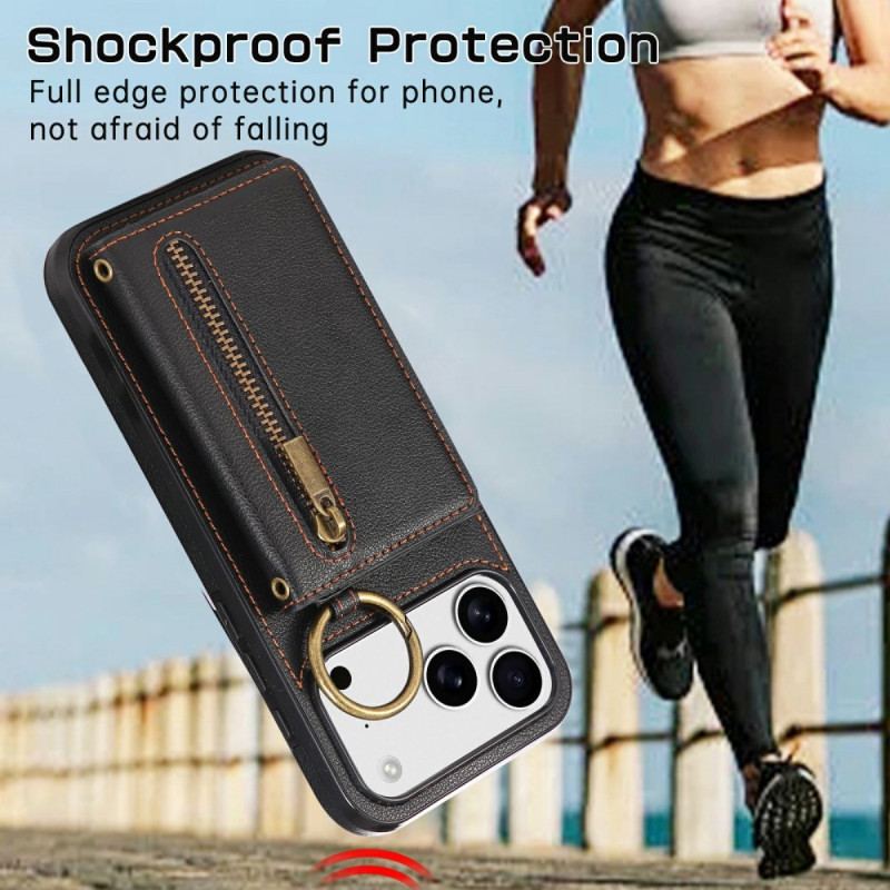 Coque iPhone 17 Pro Max Portefeuille et Bandoulière