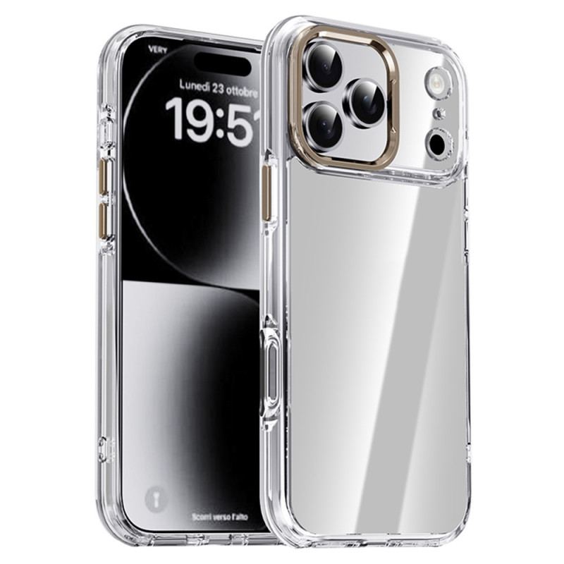 Coque pour iPhone 17 Pro Max Transparente Cadre Objectif Métallique IPAKY