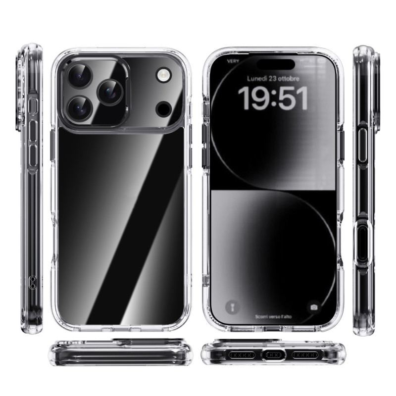 Coque pour iPhone 17 Pro Max Transparente Cadre Objectif Métallique IPAKY