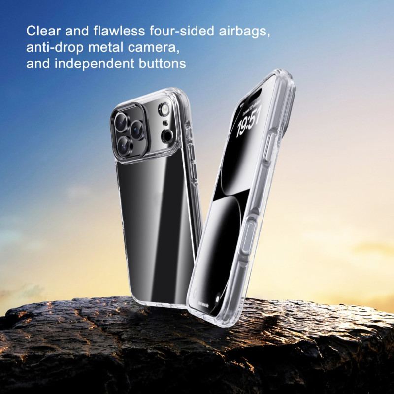Coque pour iPhone 17 Pro Max Transparente Cadre Objectif Métallique IPAKY