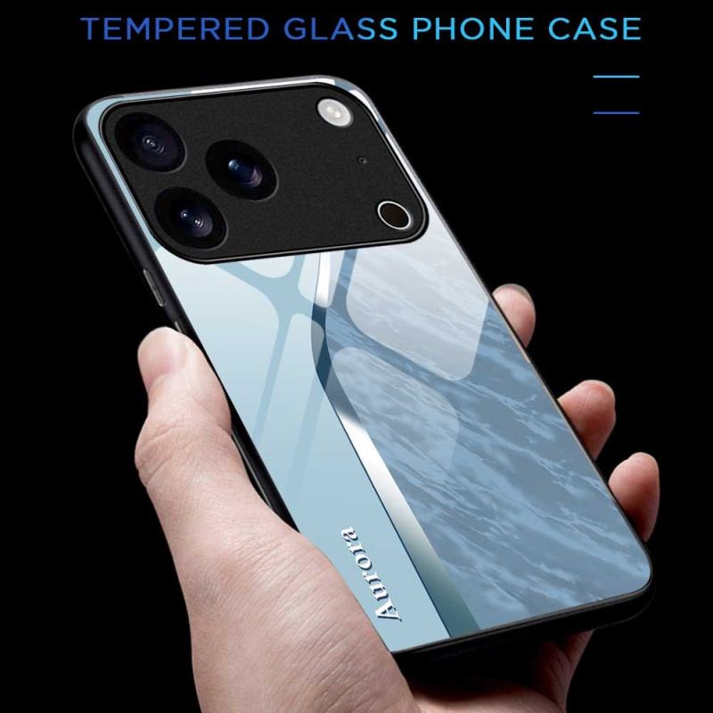 Coque iPhone 17 Pro Max Verre Trempé Design Bleu Clair