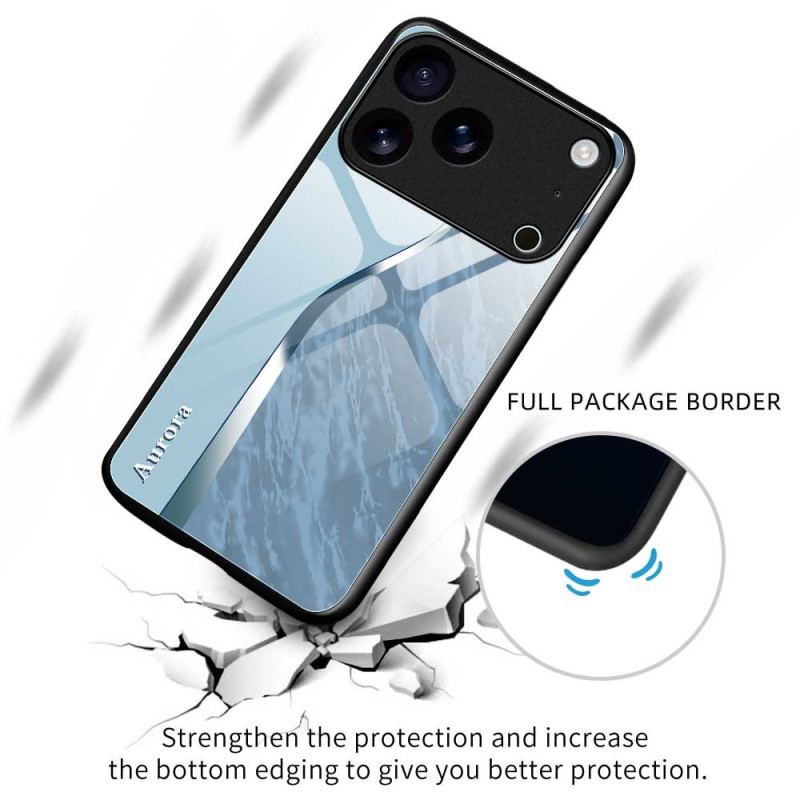 Coque iPhone 17 Pro Max Verre Trempé Design Bleu Clair