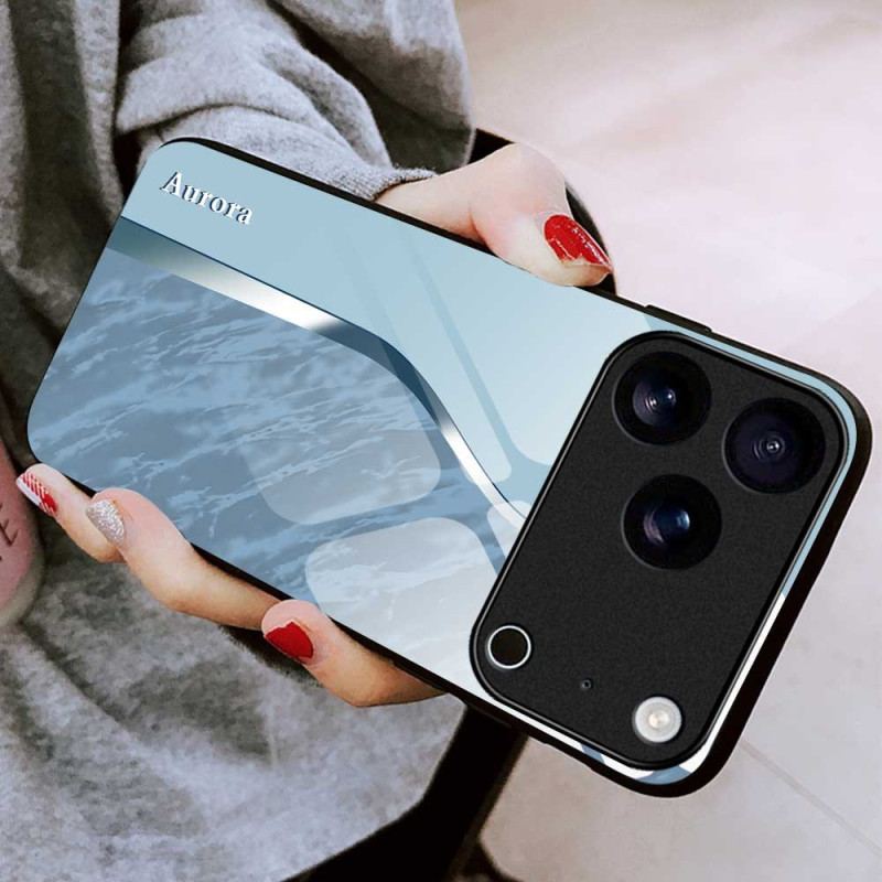 Coque iPhone 17 Pro Max Verre Trempé Design Bleu Clair