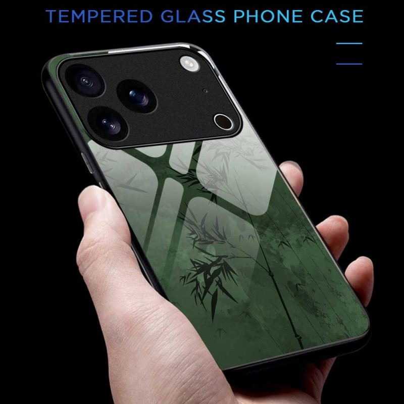 Coque iPhone 17 Pro Max Verre Trempé Encre Florale