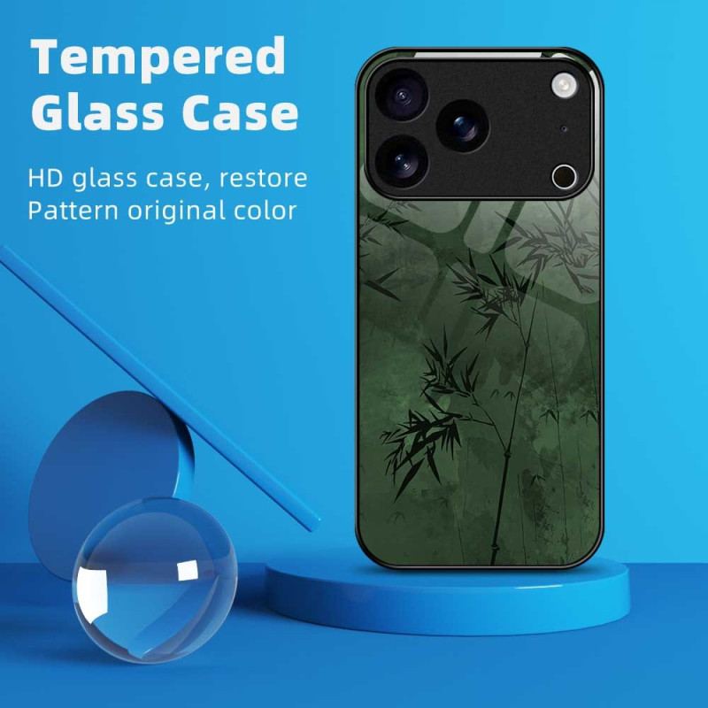 Coque iPhone 17 Pro Max Verre Trempé Encre Florale