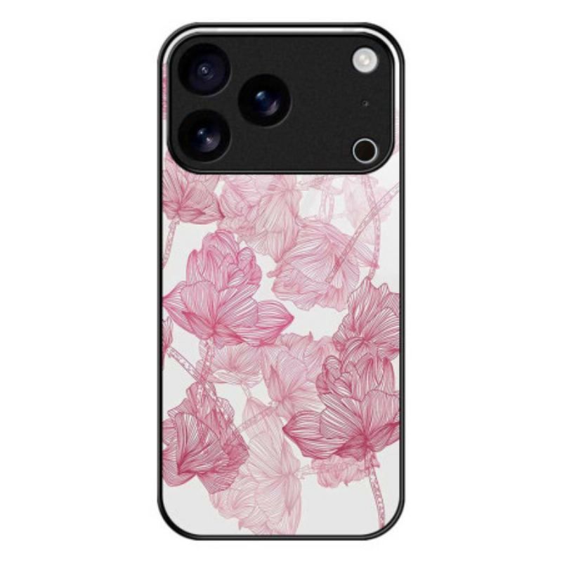 Coque iPhone 17 Pro Max Verre Trempé Floralie Rose