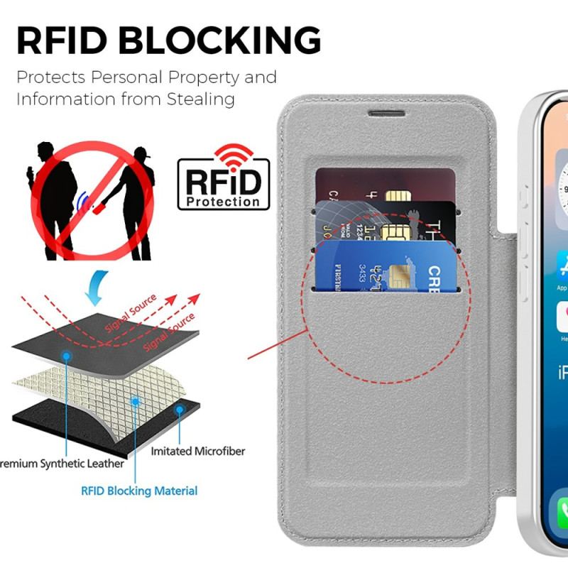 Flip Cover iPhone 17 Pro Max Compatible MagSafe Matelassée