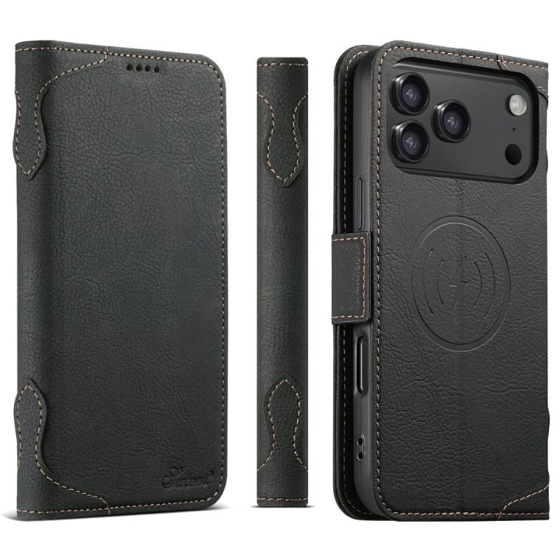 Flip Cover iPhone 17 Pro Max Compatible MagSafe Premium Vintage