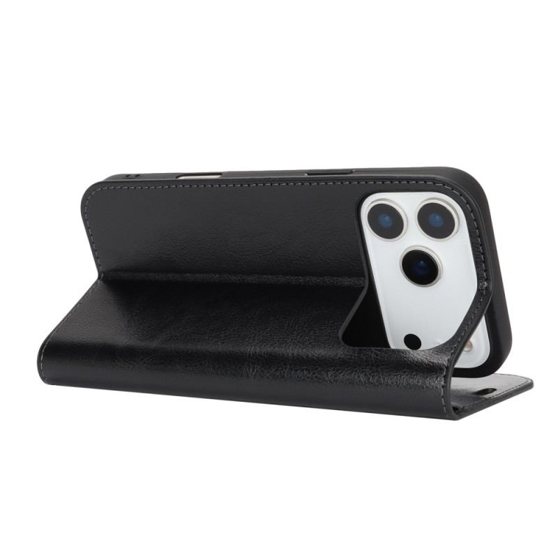 Flip Cover iPhone 17 Pro Max Cuir Véritable