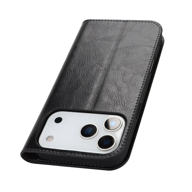 Flip Cover iPhone 17 Pro Max Cuir Véritable