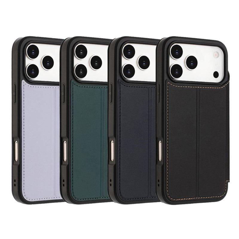 Flip Cover iPhone 17 Pro Max Fermeture Magnétique et Porte-Cartes