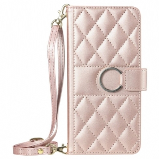 Housse iPhone 17 Pro Max Matelassée avec Lanière et Bandoulière