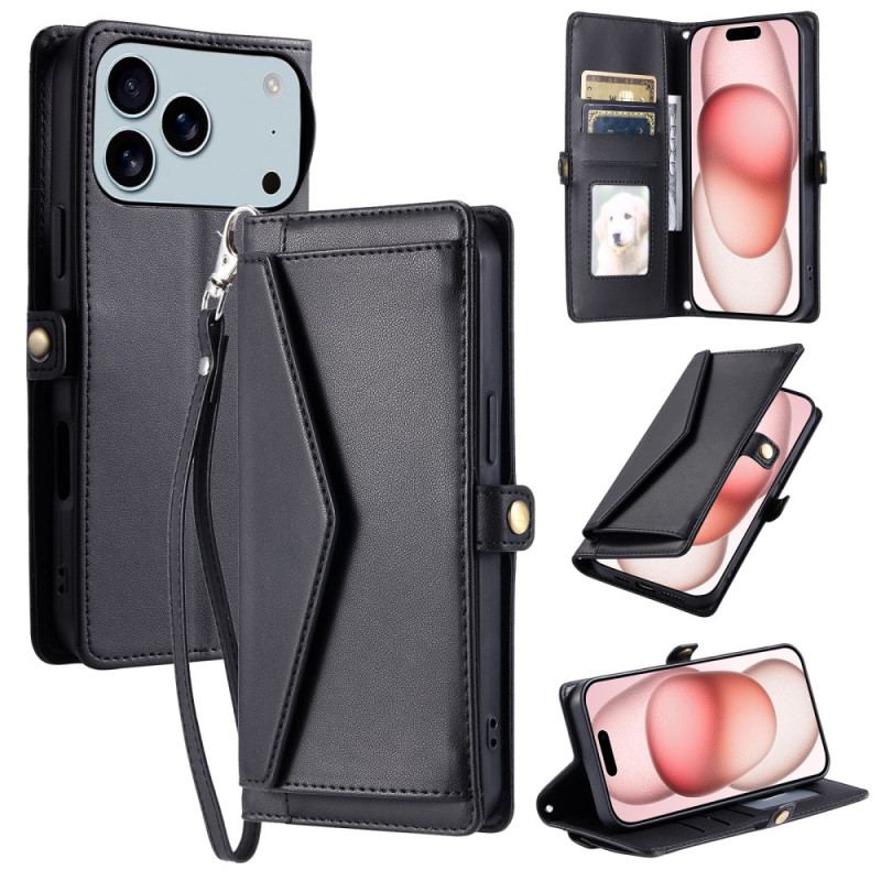 Housse iPhone 17 Pro Max Pochette et Lanière