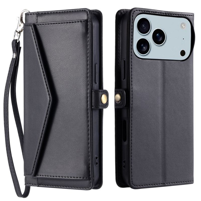 Housse iPhone 17 Pro Max Pochette et Lanière
